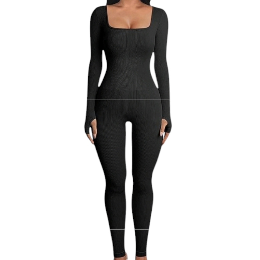 Mooslover Black Ribbed Bodysuit